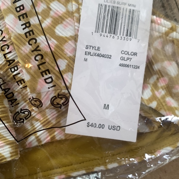 ‼️Final‼️NWT Roxy Olive Oil Lea Spot Surf Mini Bikini Bottom- Juniors - Picture 7 of 7